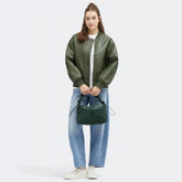 Eleni Medium Smooth Satin Shoulder Bag