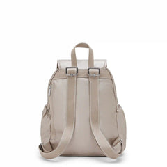 City Pocket Small Metallic Backpack