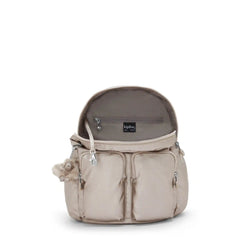 City Pocket Small Metallic Backpack