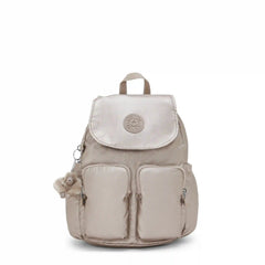 City Pocket Small Metallic Backpack