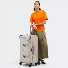 Spontaneous Large Metallic Rolling Luggage